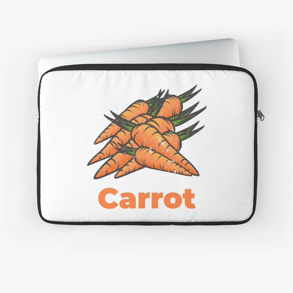 Carrot Vegetable with Name Laptop Sleeve