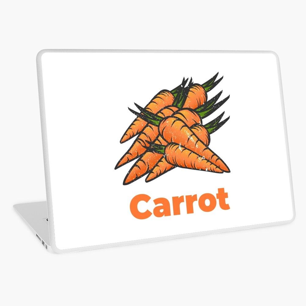 Carrot Vegetable with Name Laptop Skin