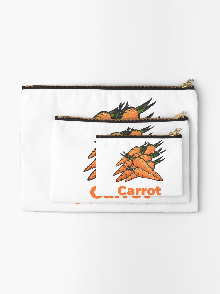 Alternate view of Carrot Vegetable with Name Zipper Pouch