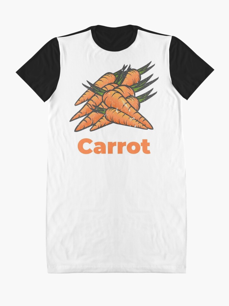 Alternate view of Carrot Vegetable with Name Graphic T-Shirt Dress