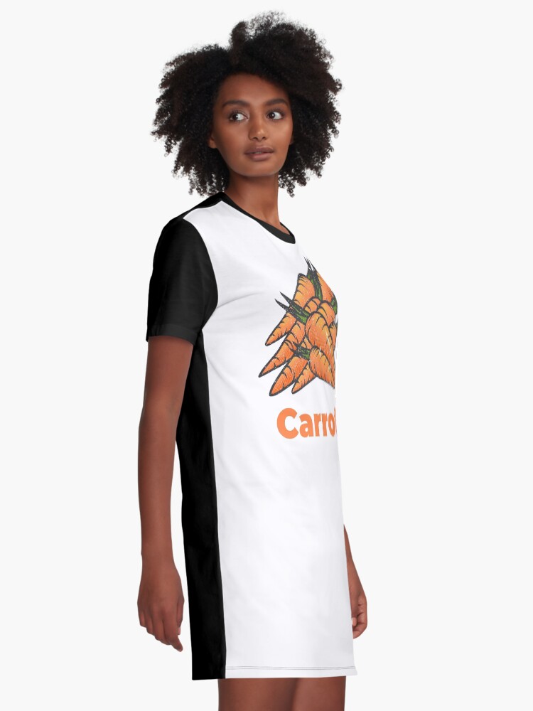 Alternate view of Carrot Vegetable with Name Graphic T-Shirt Dress