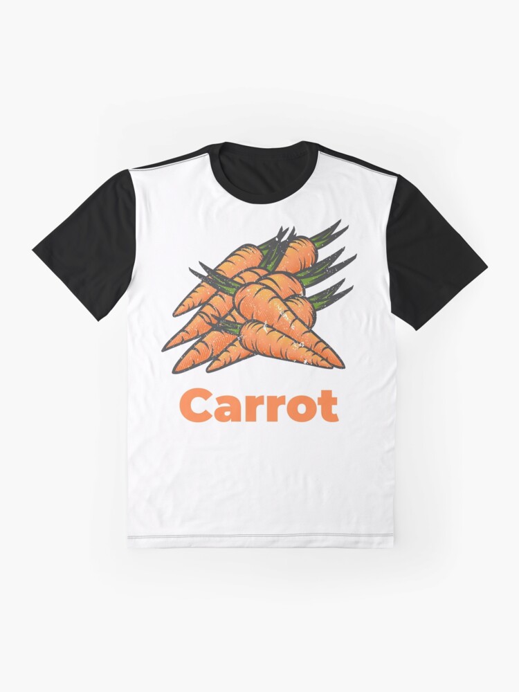 Alternate view of Carrot Vegetable with Name Graphic T-Shirt