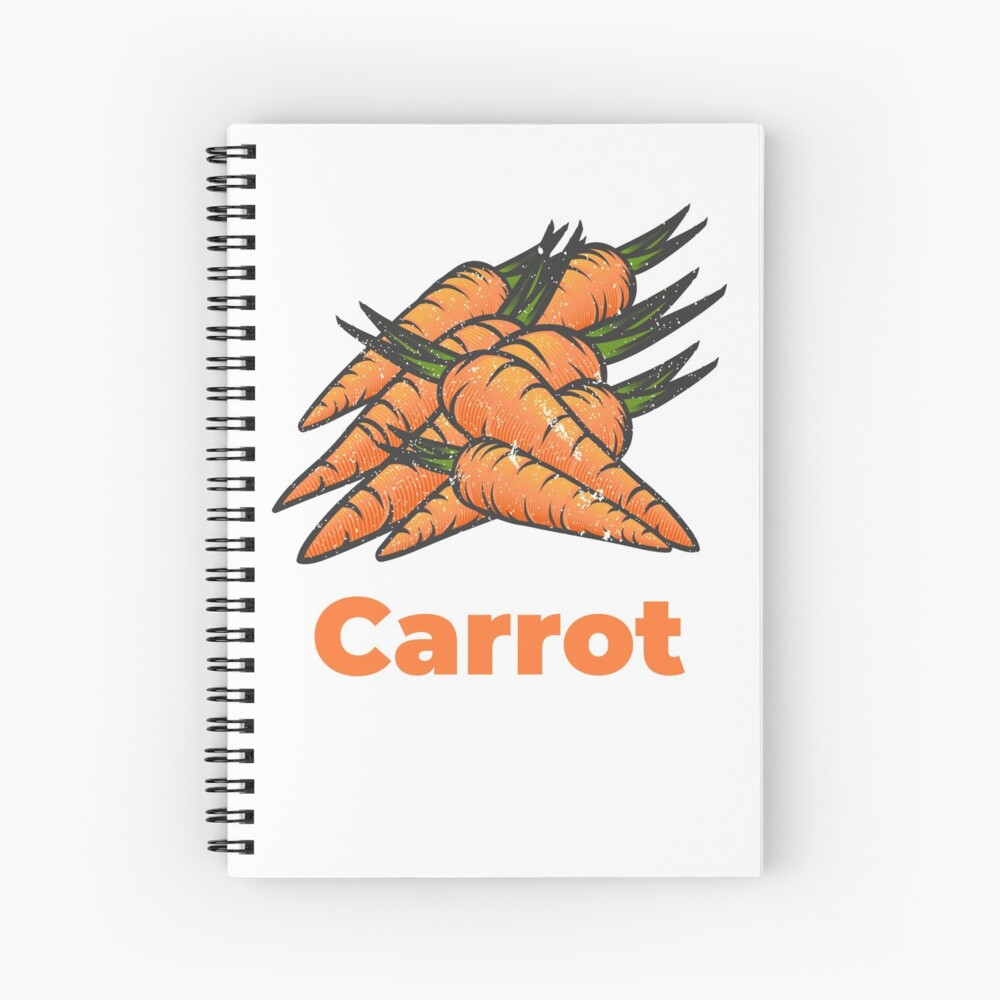 Carrot Vegetable with Name Spiral Notebook