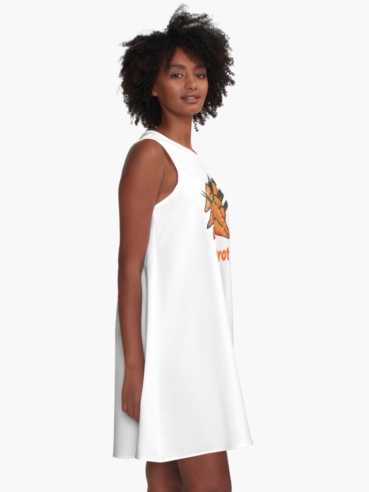 Alternate view of Carrot Vegetable with Name A-Line Dress