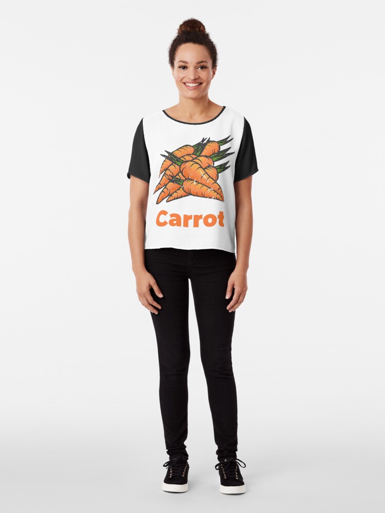 Alternate view of Carrot Vegetable with Name Chiffon Top