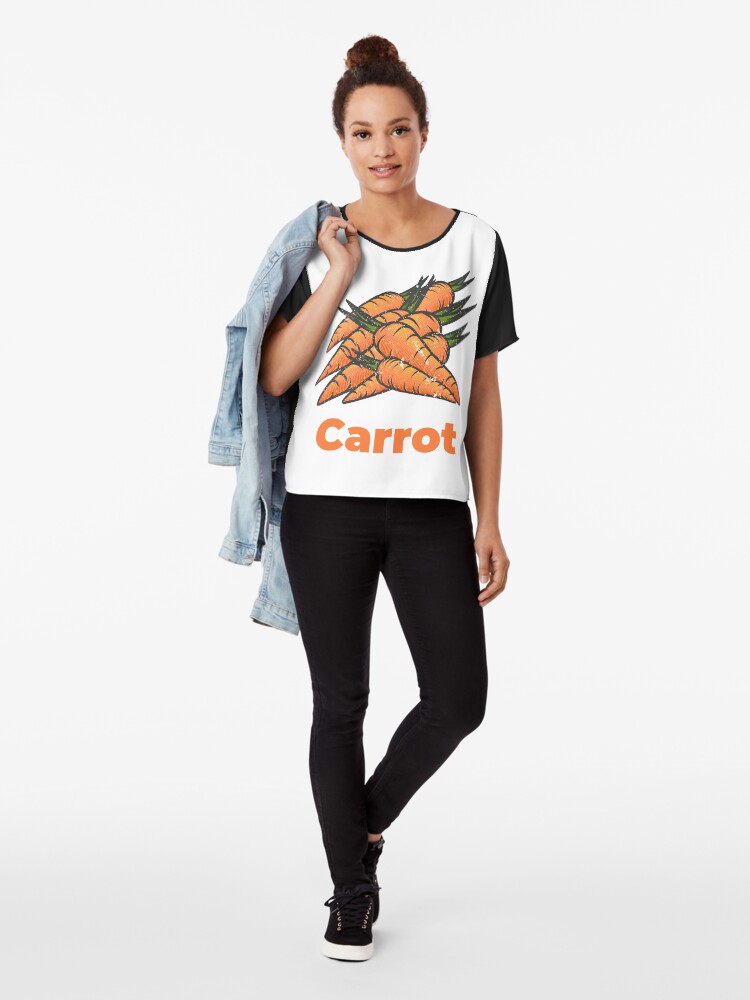 Alternate view of Carrot Vegetable with Name Chiffon Top