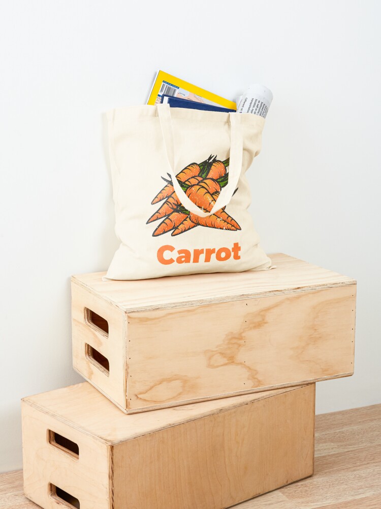 Alternate view of Carrot Vegetable with Name Tote Bag