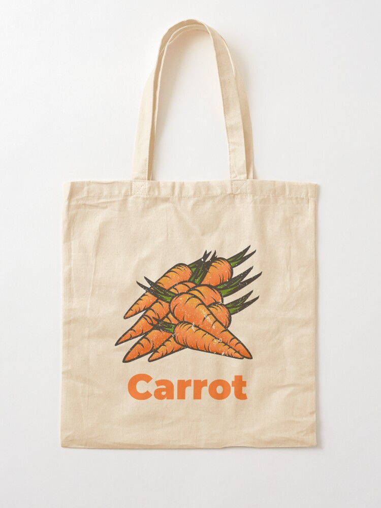 Alternate view of Carrot Vegetable with Name Tote Bag