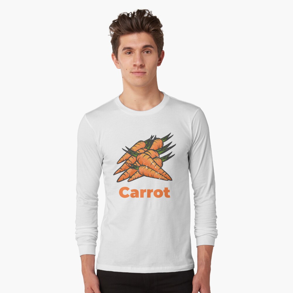 Carrot Vegetable with Name Long Sleeve T-Shirt