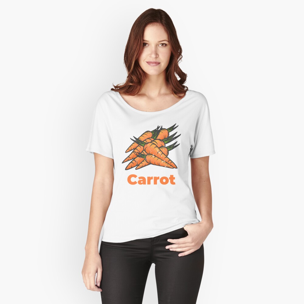 Carrot Vegetable with Name Relaxed Fit T-Shirt
