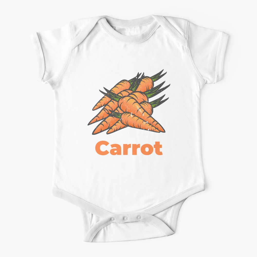 Carrot Vegetable with Name Baby One-Piece