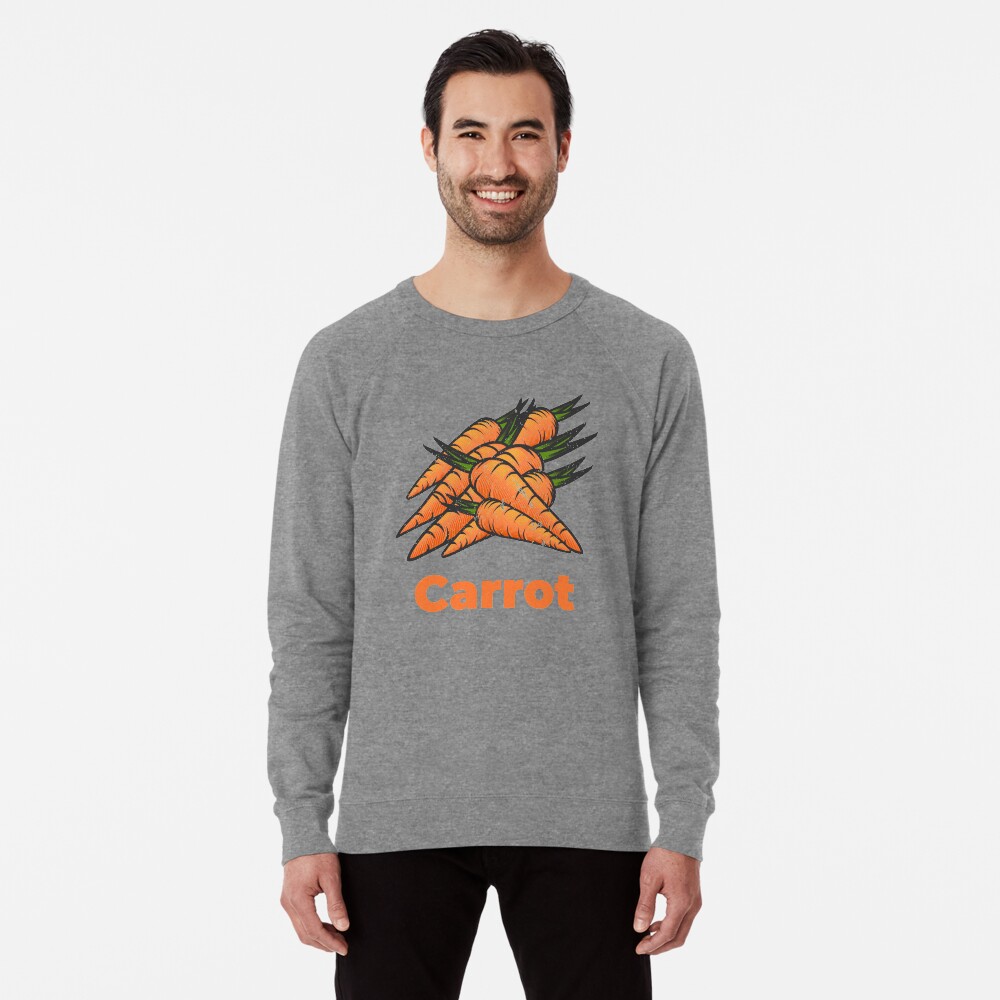 Carrot Vegetable with Name Lightweight Sweatshirt