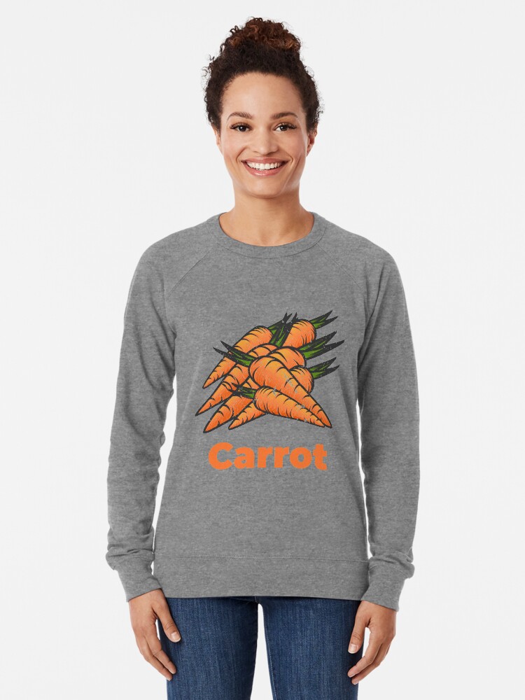 Alternate view of Carrot Vegetable with Name Lightweight Sweatshirt
