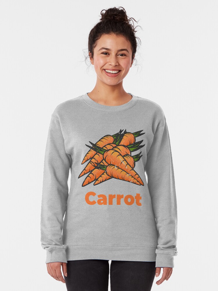 Alternate view of Carrot Vegetable with Name Pullover Sweatshirt