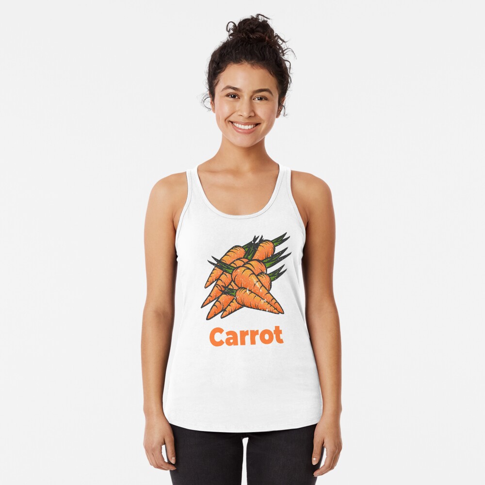 Carrot Vegetable with Name Racerback Tank Top