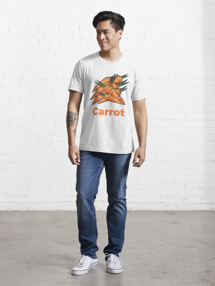 Alternate view of Carrot Vegetable with Name Essential T-Shirt