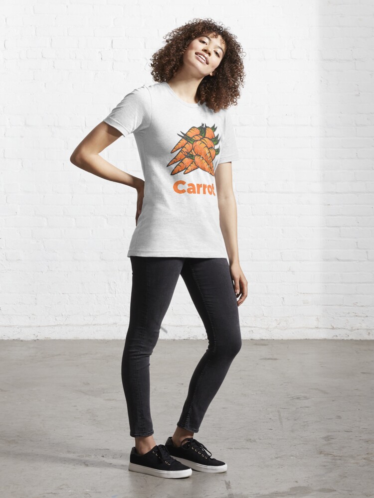Alternate view of Carrot Vegetable with Name Essential T-Shirt