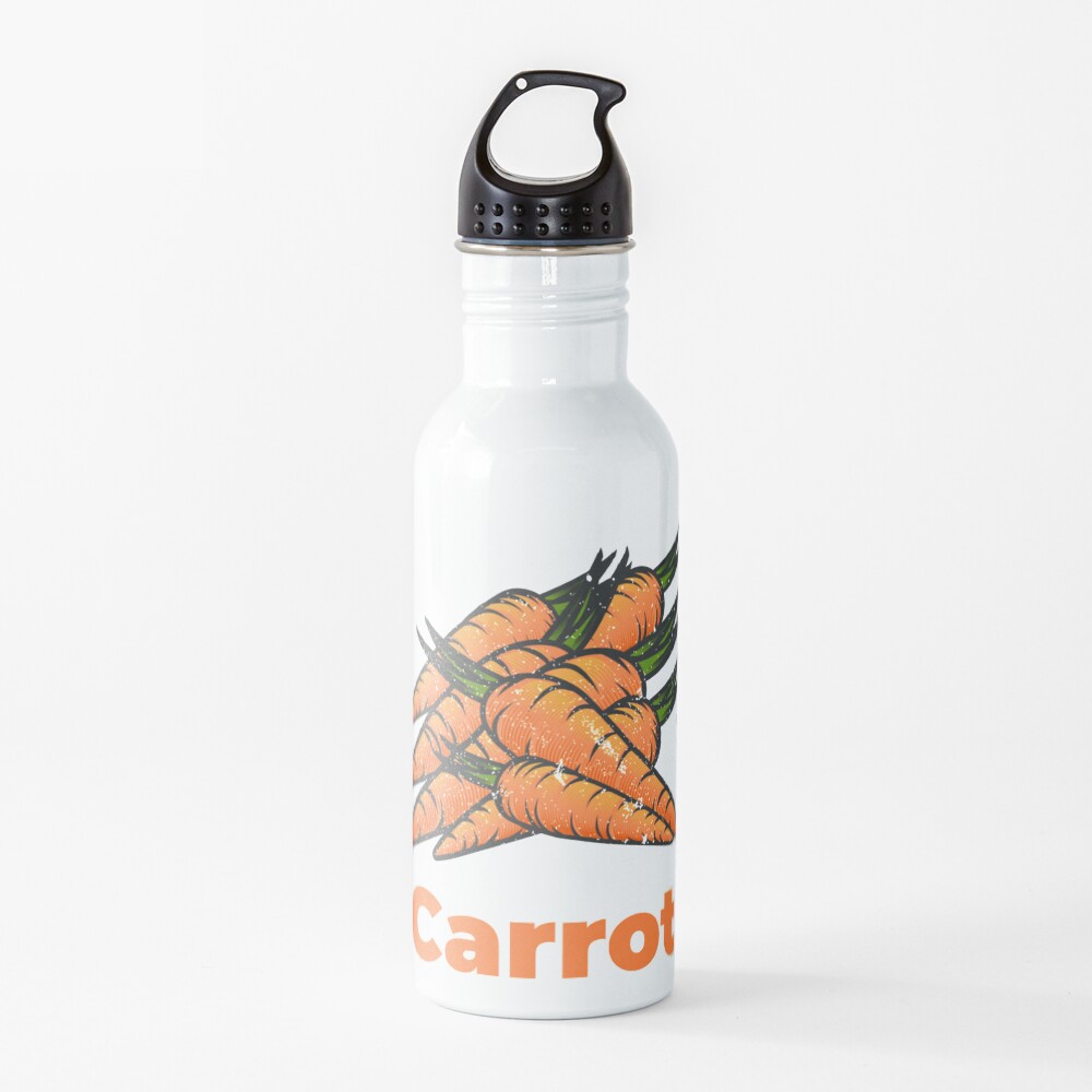 Carrot Vegetable with Name Water Bottle