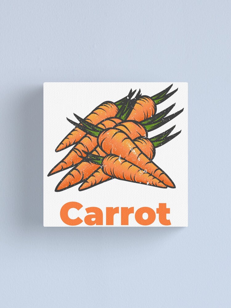 Alternate view of Carrot Vegetable with Name Canvas Print