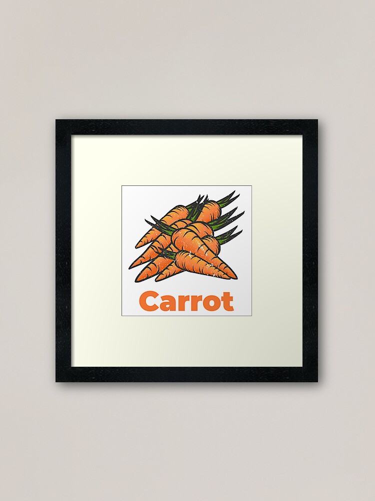 Alternate view of Carrot Vegetable with Name Framed Art Print