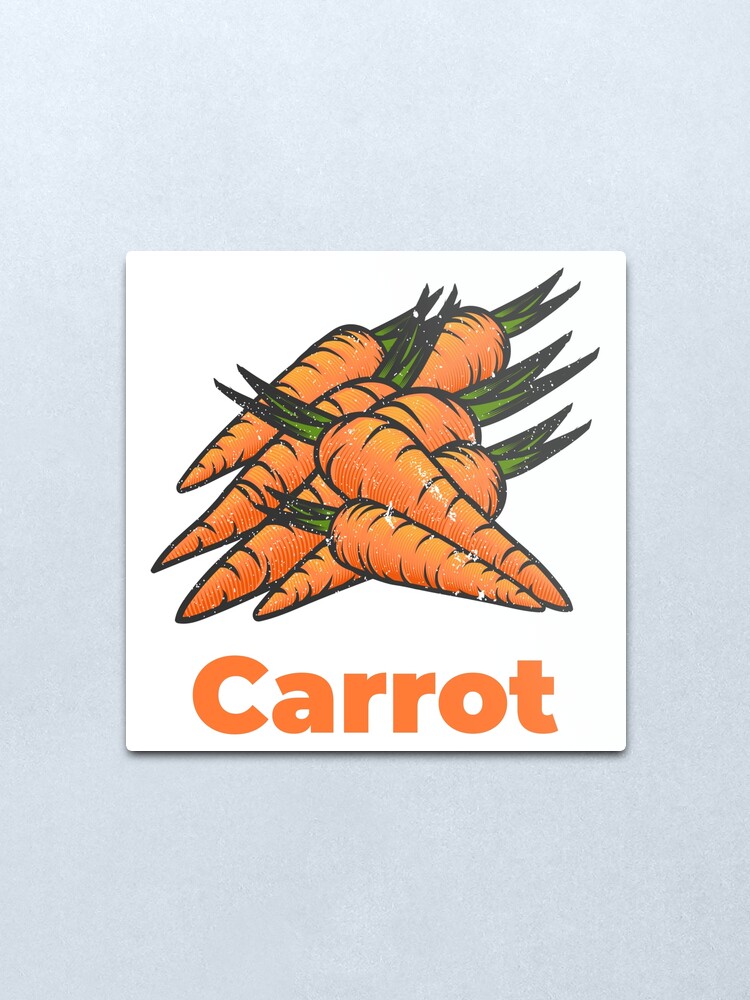 Alternate view of Carrot Vegetable with Name Metal Print