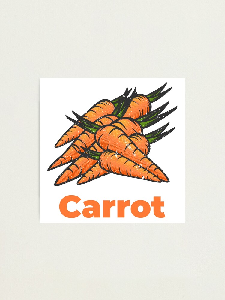 Alternate view of Carrot Vegetable with Name Photographic Print