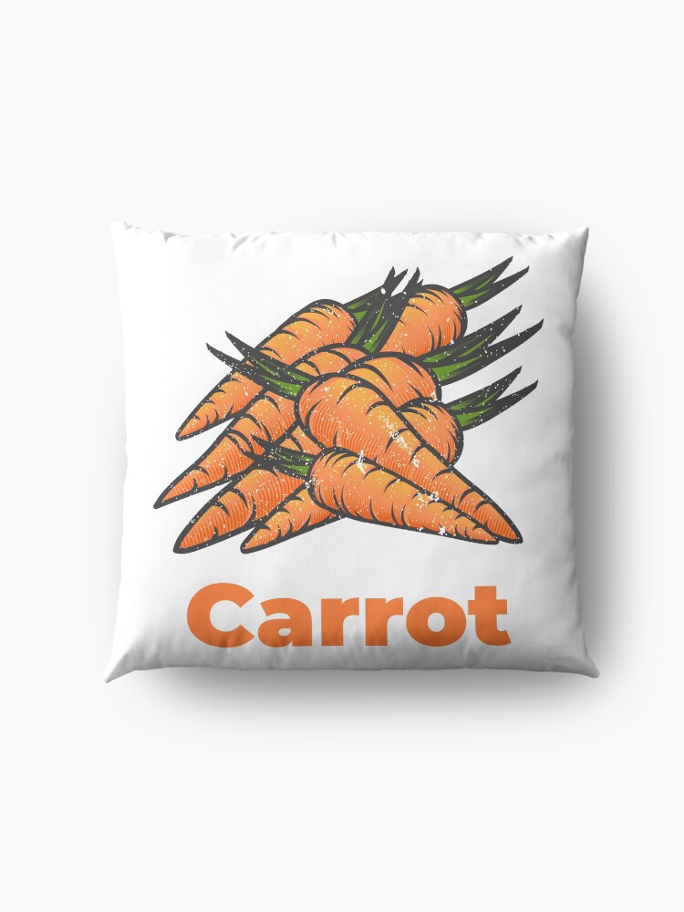 Alternate view of Carrot Vegetable with Name Floor Pillow