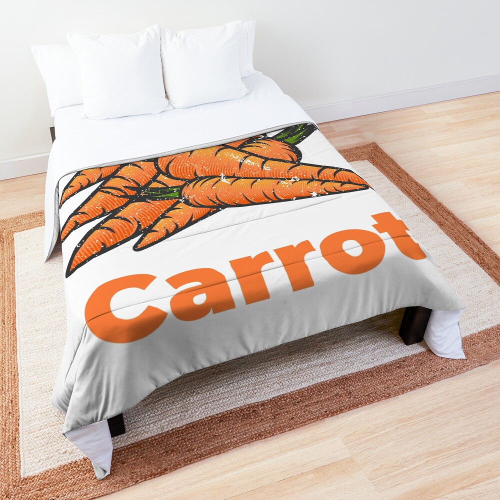 Carrot Vegetable with Name Comforter