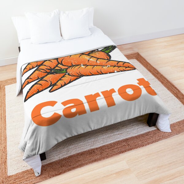 Carrot Vegetable with Name Comforter