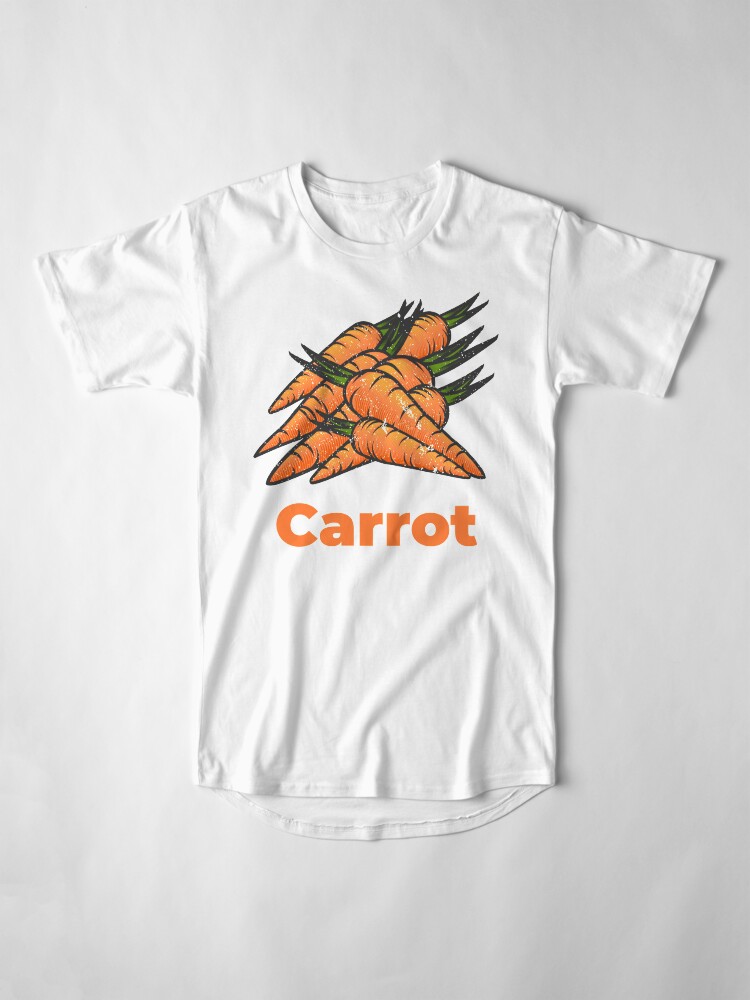 Alternate view of Carrot Vegetable with Name Long T-Shirt
