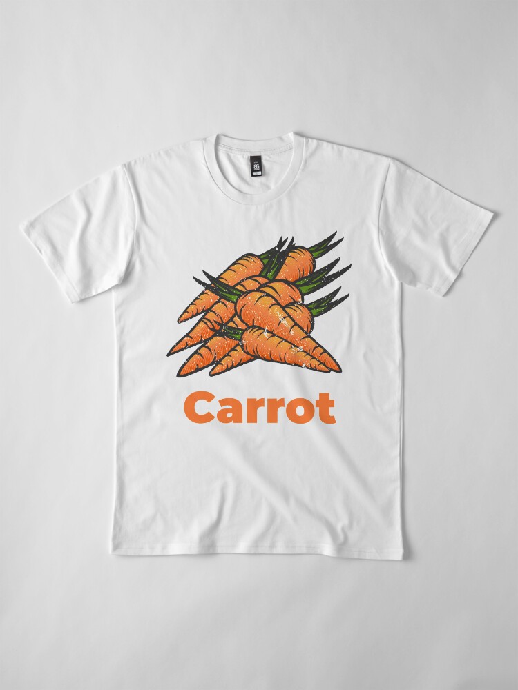 Alternate view of Carrot Vegetable with Name Premium T-Shirt