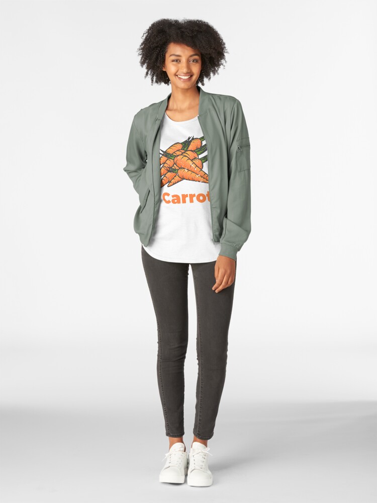 Alternate view of Carrot Vegetable with Name Premium Scoop T-Shirt