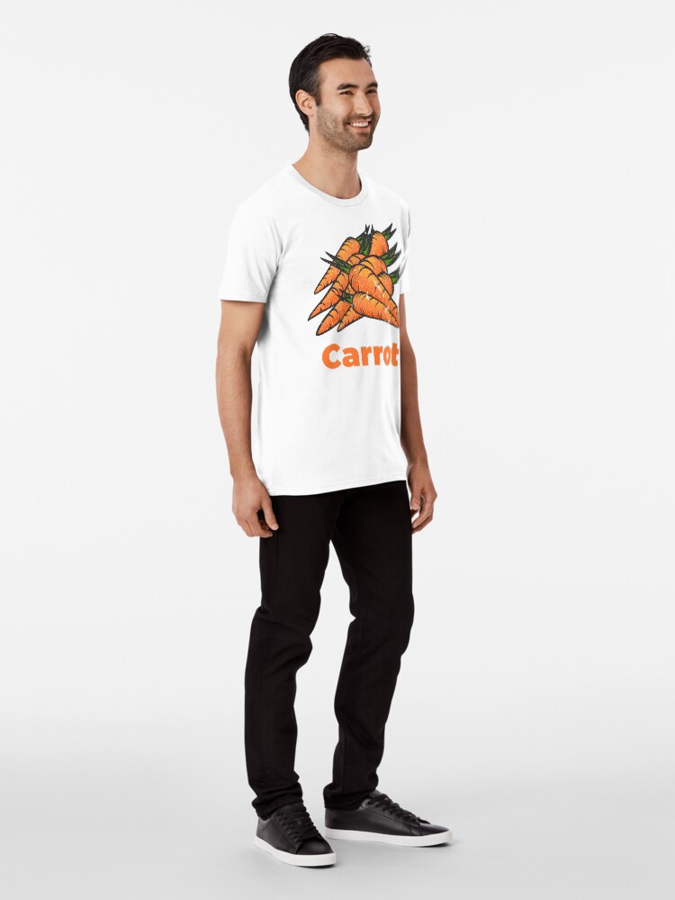 Alternate view of Carrot Vegetable with Name Premium T-Shirt