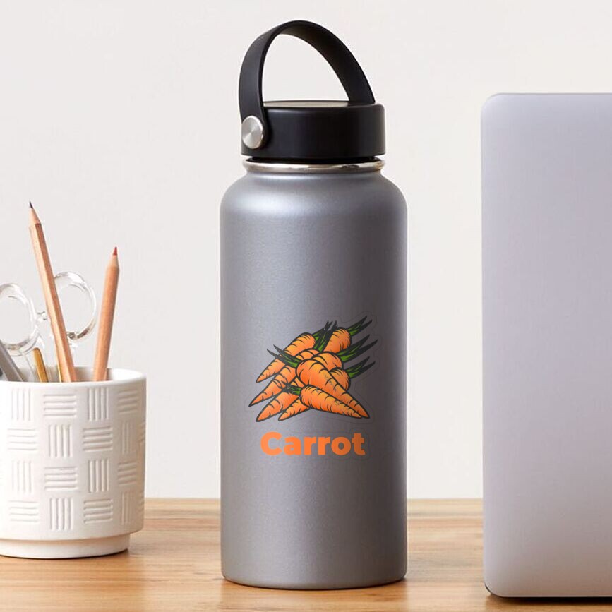 Carrot Vegetable with Name Sticker