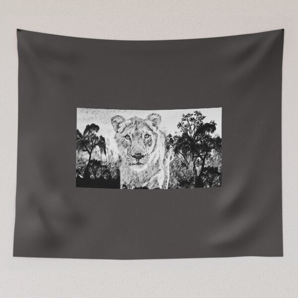 Item preview, Lion Jungle black & White designed and sold by Aquila Light Pictures.