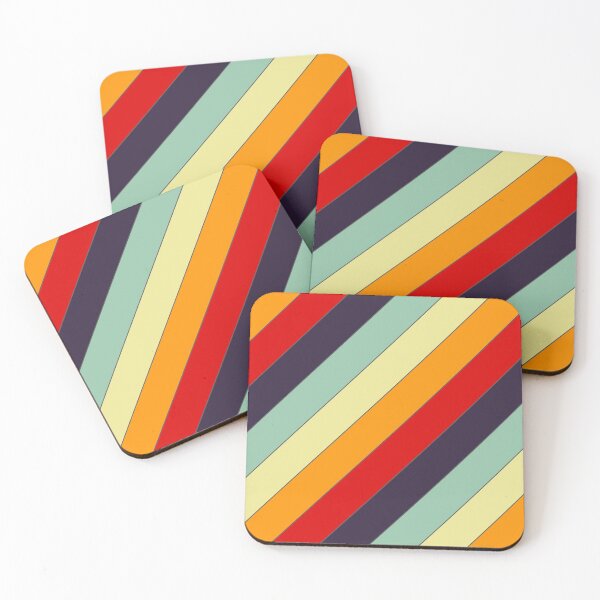 Item preview, Vintage Retro Multicolor Stripes designed and sold by Bliss Find And Design.