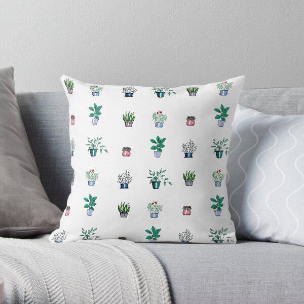 A Collection of House Plants Throw Pillow