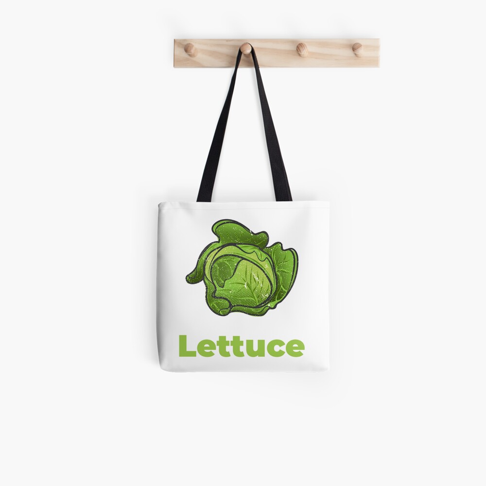 Lettuce Vegetable with Name Tote Bag