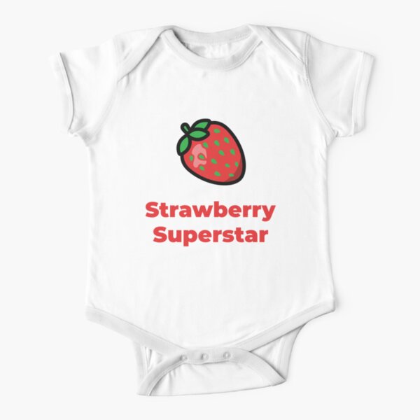 Strawberry Superstar Short Sleeve Baby One-Piece