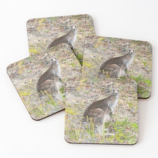 Item preview, Wild kangaroo mom and her joey designed and sold by SafariByMarisa.