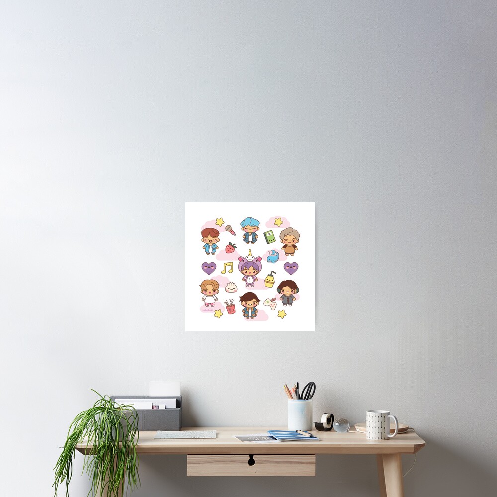 BTS Pajama Party (White/Clear Version) Poster