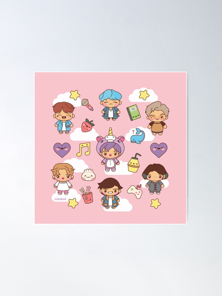 Alternate view of BTS Pajama Party (Pink Version) Poster