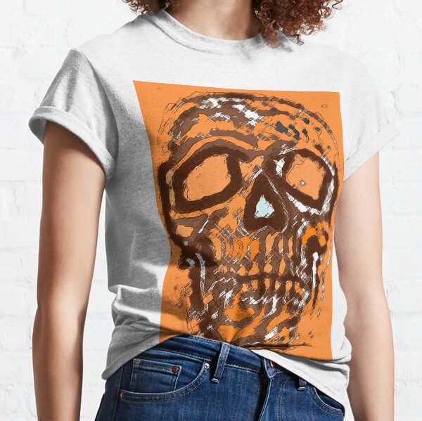 Orange Peel Skull Classic T-Shirt