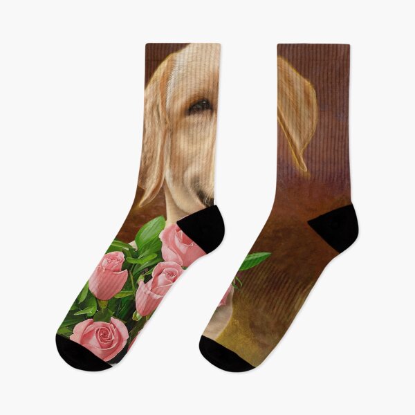 Item preview, Happy Dog 09, with Roses. designed and sold by tutuart.