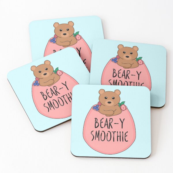 Item preview, Bear-y Smoothie - cute bear in a smoothie glass designed and sold by Artbyacat.