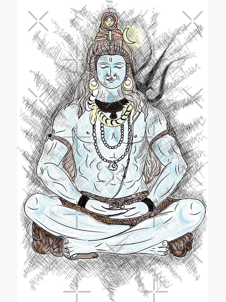 Easy Sketch of Lord Shiva || Lord Shiva Pencil Drawing || Bholenath drawing  Easy step by step - YouTube