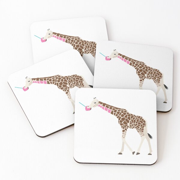 Item preview, Giraffe Licking a Pink Lollipop designed and sold by idovedesign.