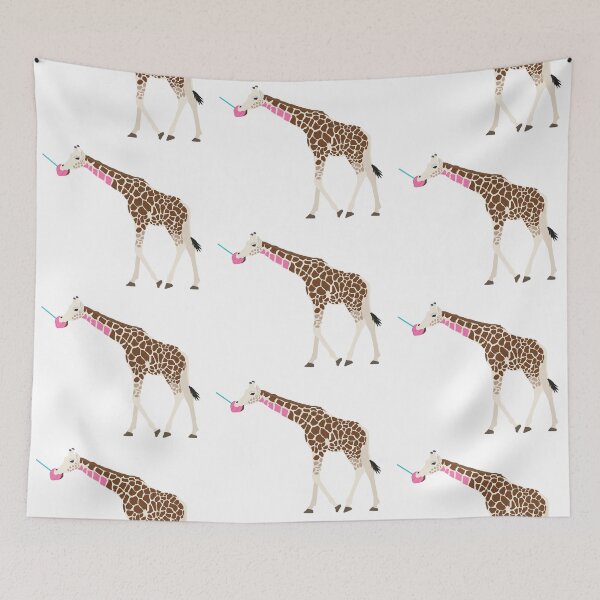 Item preview, Giraffe Licking a Pink Lollipop designed and sold by idovedesign.