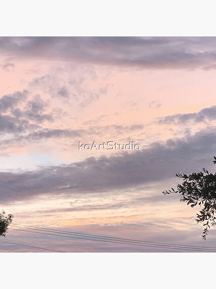 "Pink and purple Sky Aesthetic " Art Print by koArtStudio Redbubble