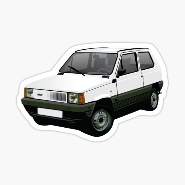Fiat Panda 40 Mk1 blanc Sticker